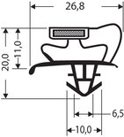 Uszczelka PCV wciskana z magnesem JPC-141